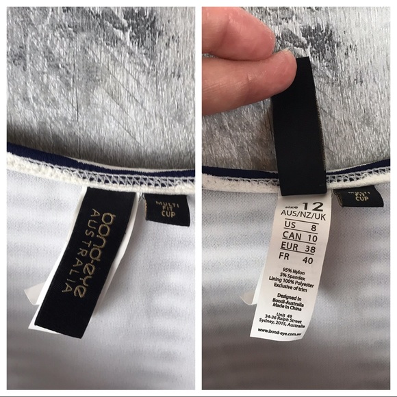 Bond-Eye Nip Tuck Sorrento Stripe Swimsuit S8 EUC - Picture 6 of 8